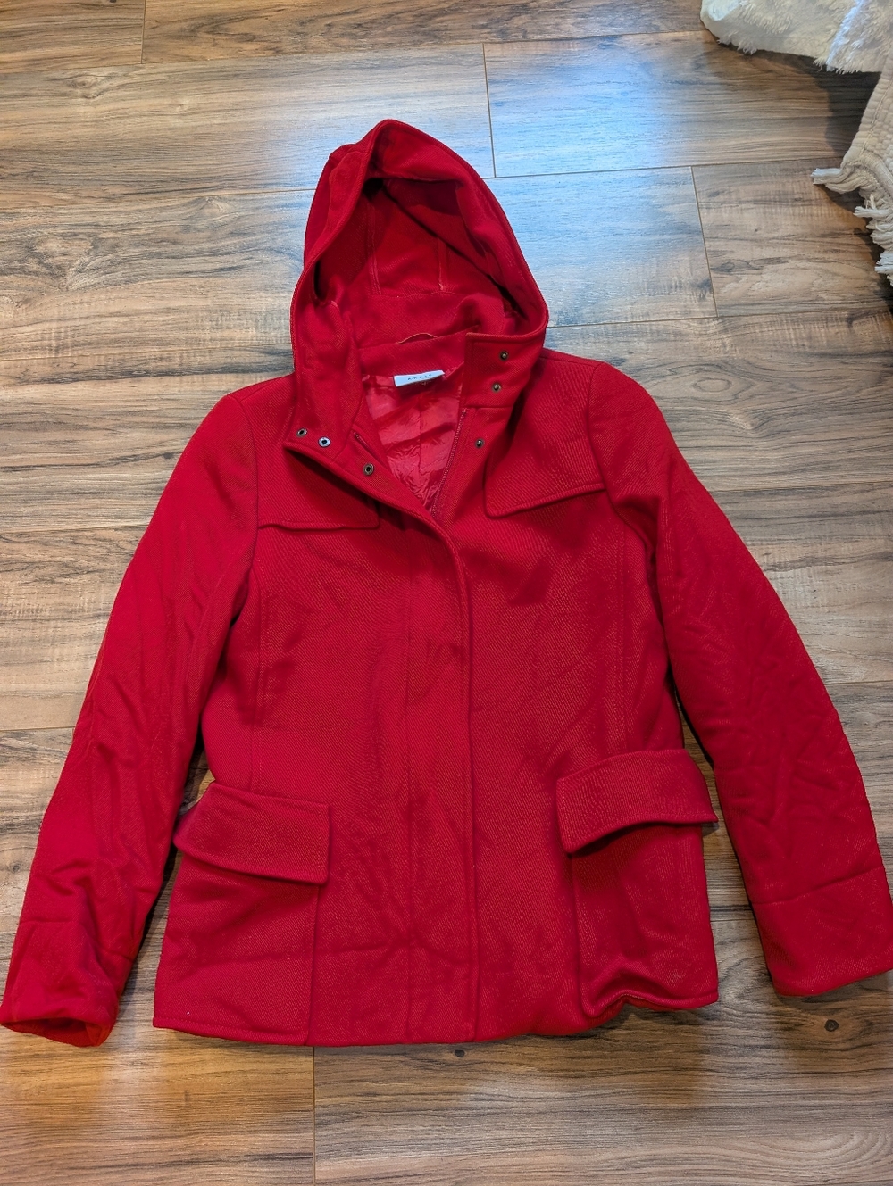 Women’s Red Hooded Jacket - Akris punto